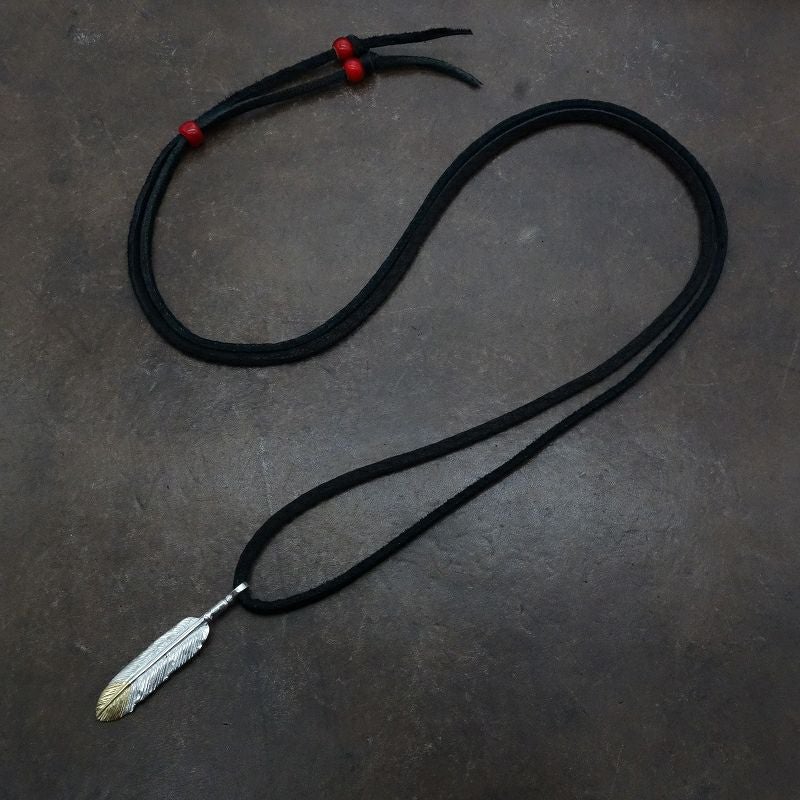 ☆オールシルバー☆フェザー鹿皮紐ネックレス fit=scale-down,w=1200